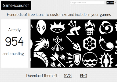 ゲーム関連のフリーアイコンを専門に公開しているサイト Game Icons Net K Conf